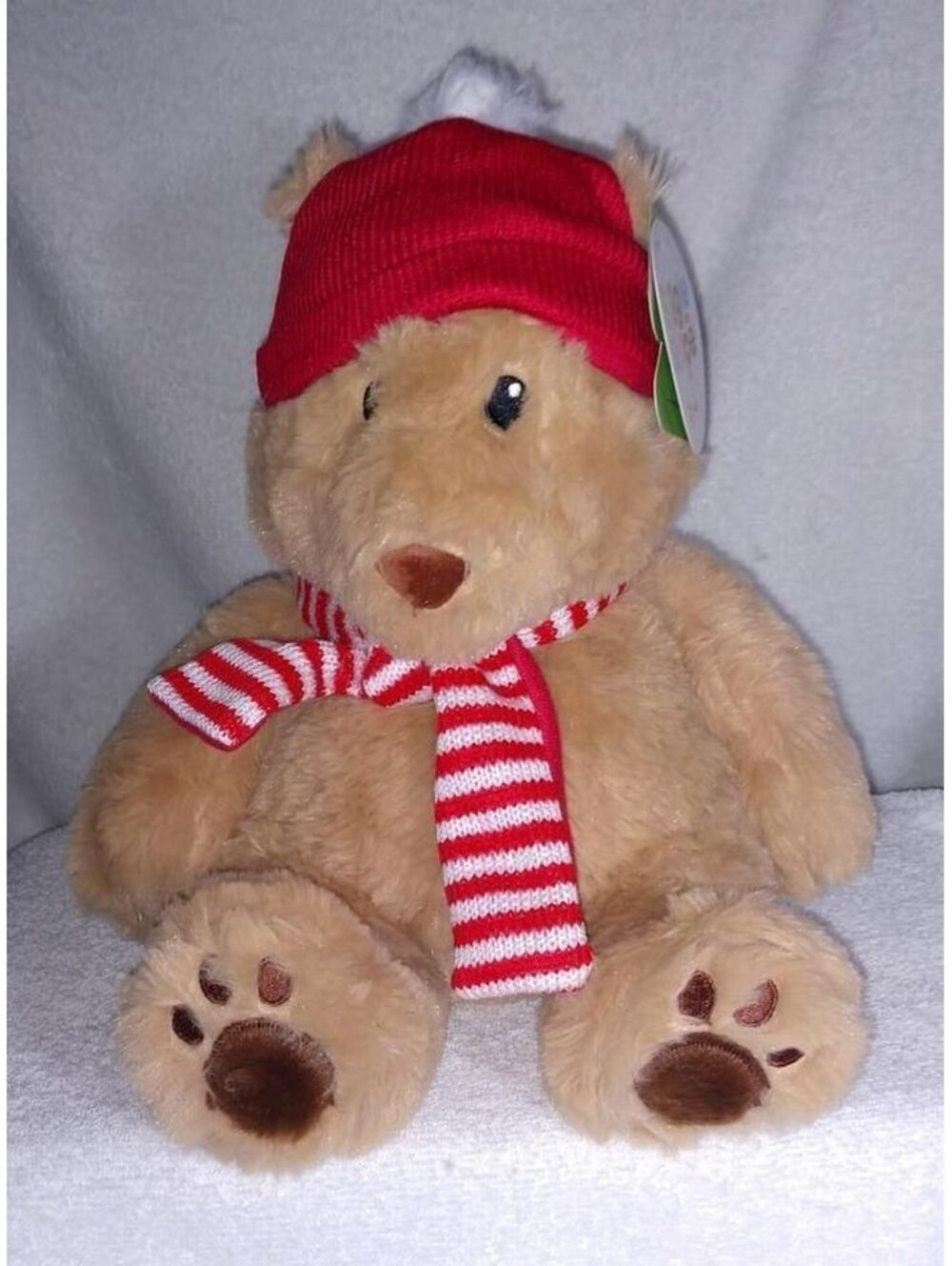 Animal Adventure Gigglescape Teddy Bear With Winter Hat And Scarf 12" Plush